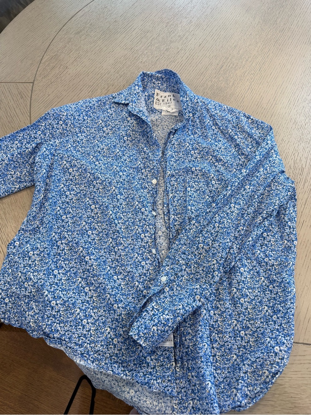 Frank & Eileen Blue Ditsy Floral Button-Down Shirt